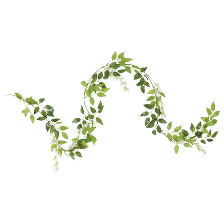 VidaXL blomsterguirlander 6 stk 200 cm hvid