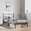Vidaxl bedframe met hoofdbord metaal zwart 100x190 cm