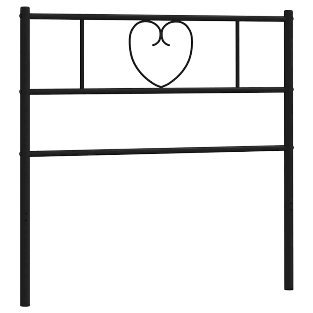 Vidaxl vervangend hoofdbord 107 cm metaal zwart