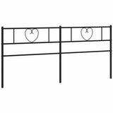 Vidaxl vervangend hoofdbord 200 cm metaal zwart