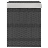 Vidaxl vaskeri kurv med låg 46x33x60 cm poly rotting grå
