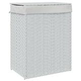 Vidaxl vaskeri kurv med låg 46x33x60 cm poly rattan hvid