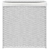 Vidaxl vaskeri kurv med 2 rum 53x35x57 cm poly rottan hvid