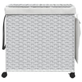 Vidaxl Tøjvaskekurv på hjul 60x35x60,5 cm Rattan White