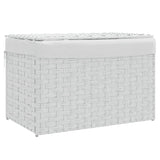 Vidaxl vaskeri kurv med låg 55,5x35x34 cm poly rottan hvid