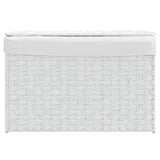 Vidaxl vaskeri kurv med låg 55,5x35x34 cm poly rottan hvid