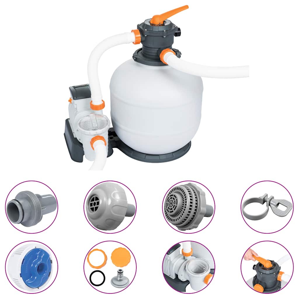 Bestway flowclear sandfilterpumpe 8327 l u