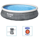Bestway hurtigsæt svømmebassinsæt med pumpe oppustelig 396x84 cm
