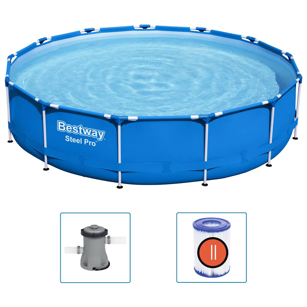 Bestway stål pro swimmingpool stel 396x84 cm