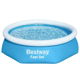 Bestway hurtigsæt swimmingpool oppustelig rund 244x66 cm