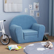 Vidaxl kinderslaapbank zacht pluche blauw