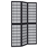 Vidaxl kamerscherm met 3 panelen massief paulowniahout zwart