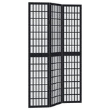 Vidaxl kamerscherm met 3 panelen massief paulowniahout zwart
