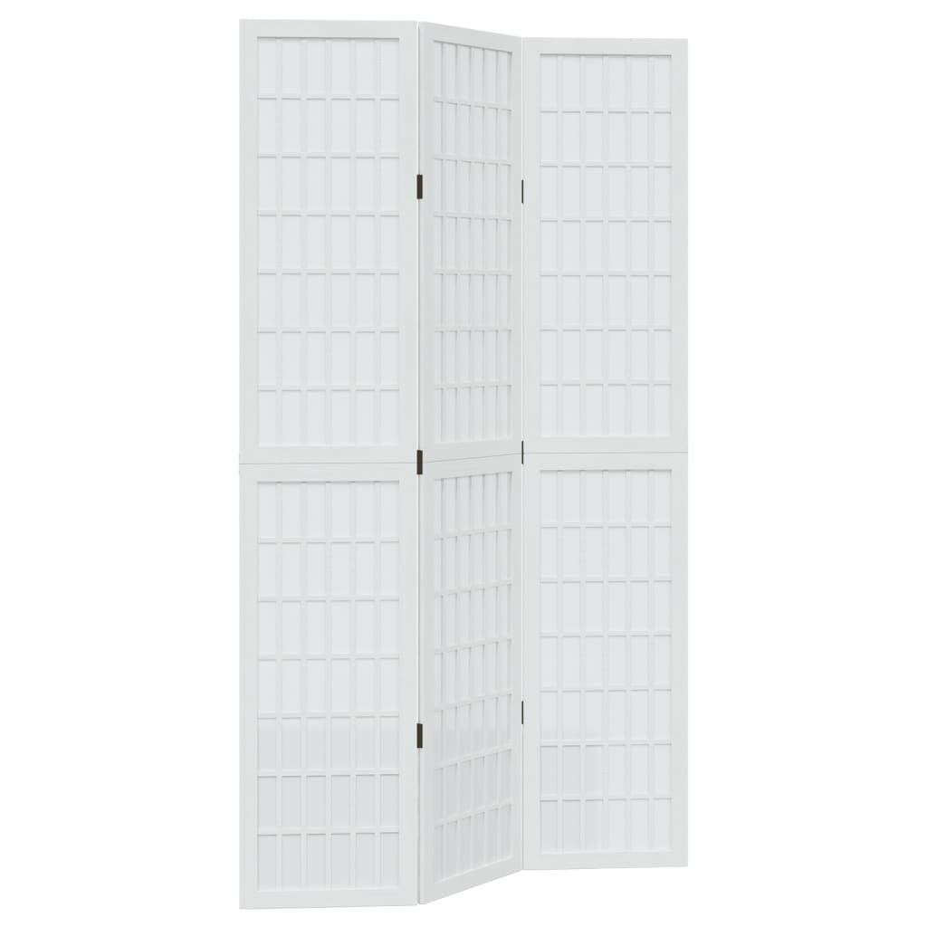 Vidaxl kamerscherm met 3 panelen massief paulowniahout wit