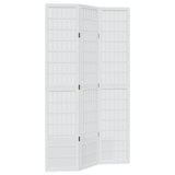 Vidaxl kamerscherm met 3 panelen massief paulowniahout wit