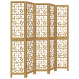 Vidaxl kamerscherm met 5 panelen massief paulowniahout bruin