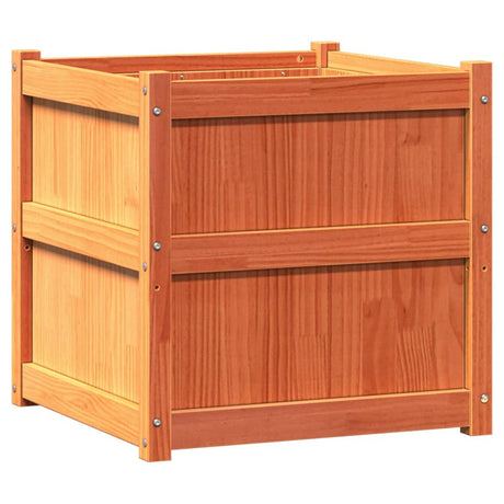 Vidaxx plantekasse 60x60x60 cm massiv fyrretræ, vask brun