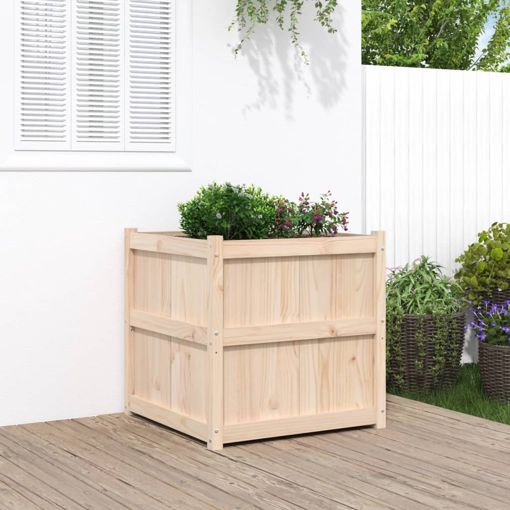 Vidaxx plantekasse 70x70x70 cm massivt fyrretræ
