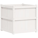 Vidaxx plantekasse 70x70x70 cm massiv fyrretræ hvid