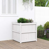 Vidaxx plantekasse 70x70x70 cm massiv fyrretræ hvid