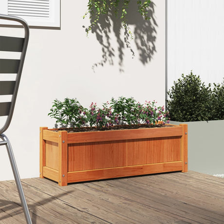 Vidaxx plantekasse 90x31x31 cm massiv fyrretræ, vask brun