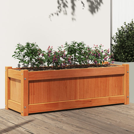 Vidaxx plantekasse 90x31x31 cm massiv fyrretræ, vask brun