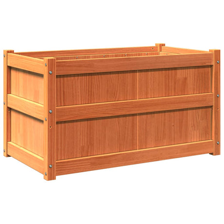 Vidaxx plantekasse 90x50x50 cm massiv fyrretræ, vask brun