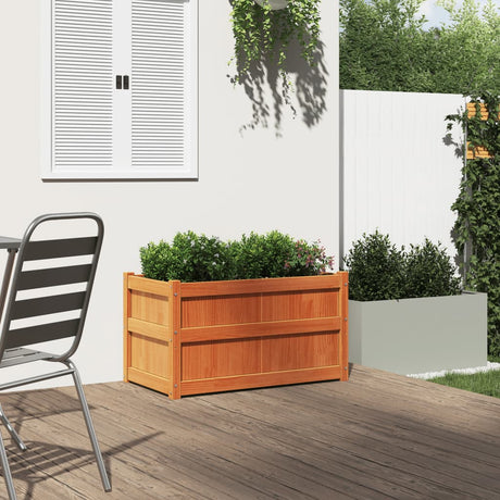 Vidaxx plantekasse 90x50x50 cm massiv fyrretræ, vask brun