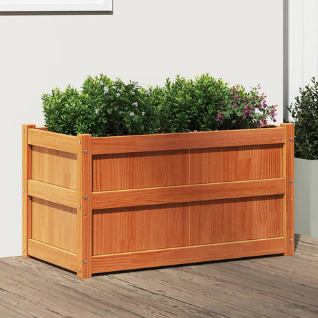Vidaxx plantekasse 90x50x50 cm massiv fyrretræ, vask brun