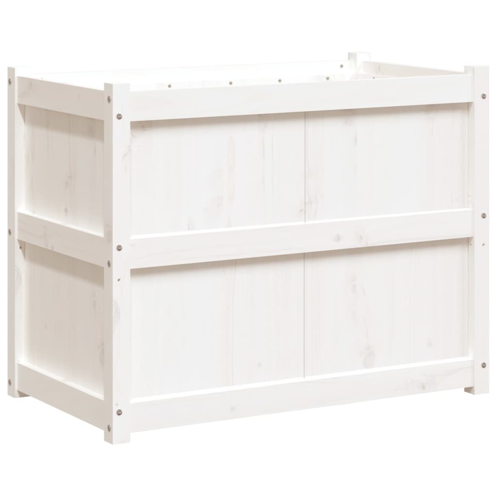 Vidaxx plantekasse 90x50x70 cm massiv fyrretræ hvid