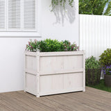 Vidaxx plantekasse 90x50x70 cm massiv fyrretræ hvid