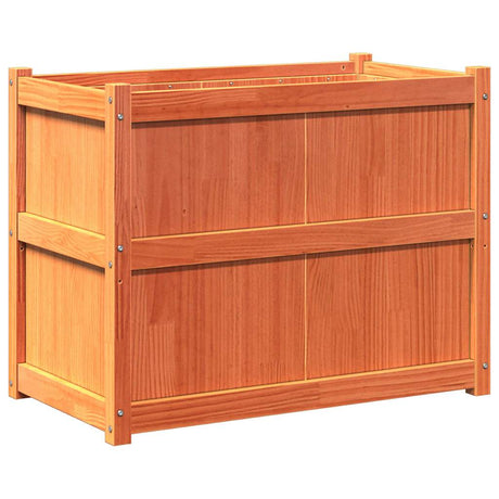 Vidaxx plantekasse 90x50x70 cm massiv fyrretræ, vask brun