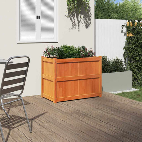 Vidaxx plantekasse 90x50x70 cm massiv fyrretræ, vask brun