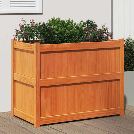 Vidaxx plantekasse 90x50x70 cm massiv fyrretræ, vask brun