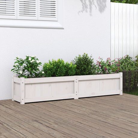 Vidaxx plantekasse 150x31x31 cm massiv fyrretræ hvid