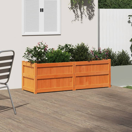 Vidaxx plantekasse 150x50x50 cm massiv fyrretræ, vask brun