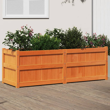 Vidaxx plantekasse 150x50x50 cm massiv fyrretræ, vask brun