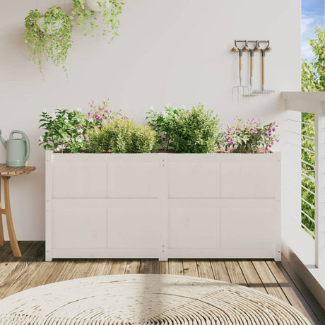 Vidaxx plantekasse 150x50x70 cm massiv fyrretræ hvid