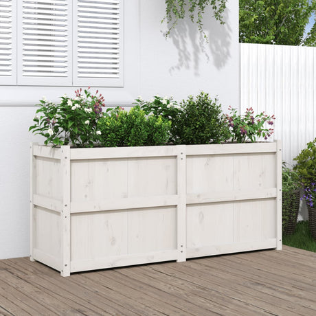 Vidaxx plantekasse 150x50x70 cm massiv fyrretræ hvid