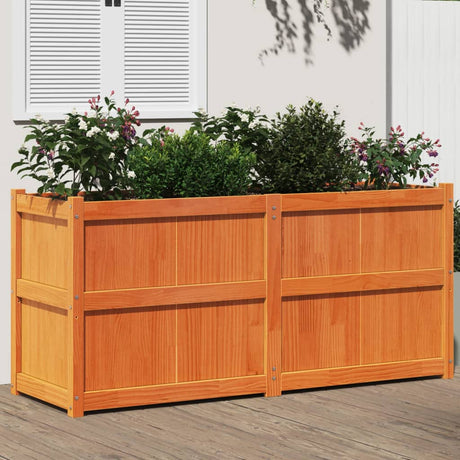 Vidaxx plantekasse 150x50x70 cm massiv fyrretræ, vask brun