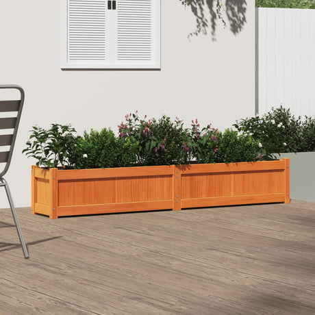Vidaxx plantekasse 180x31x31 cm massiv fyrretræ, vask brun