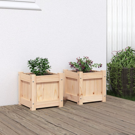 Vidaxx plantekasser 2 stk cm massivt fyrretræ