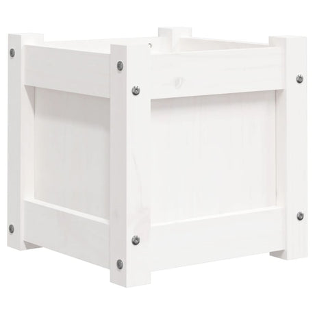 Vidaxx plantekasse 31x31x31 cm massiv fyrretræ hvid