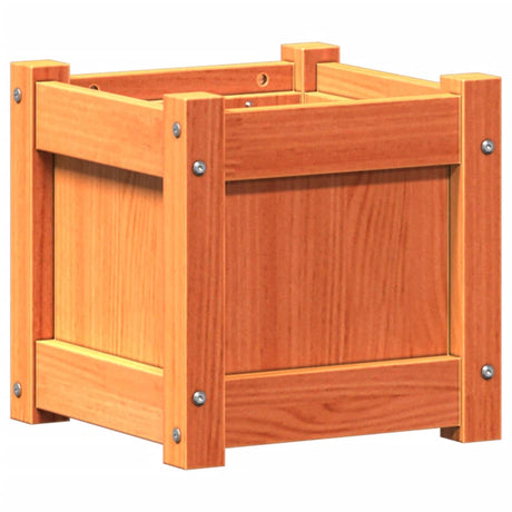 Vidaxx plantekasse 31x31x31 cm massiv fyrretræ, vask brun