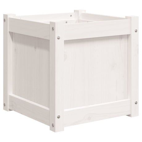 Vidaxx plantekasse 40x40x40 cm massiv fyrretræ hvid