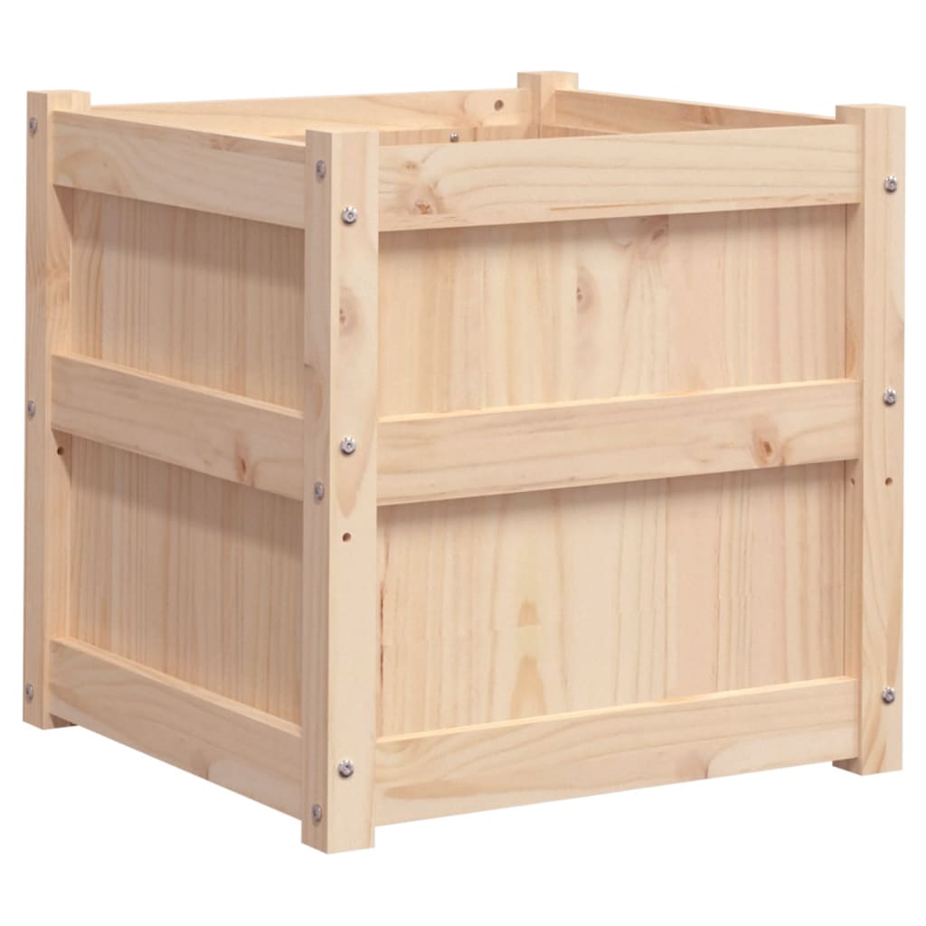 VidaXL plantekasse 50x50x50 cm massivt fyrretræ