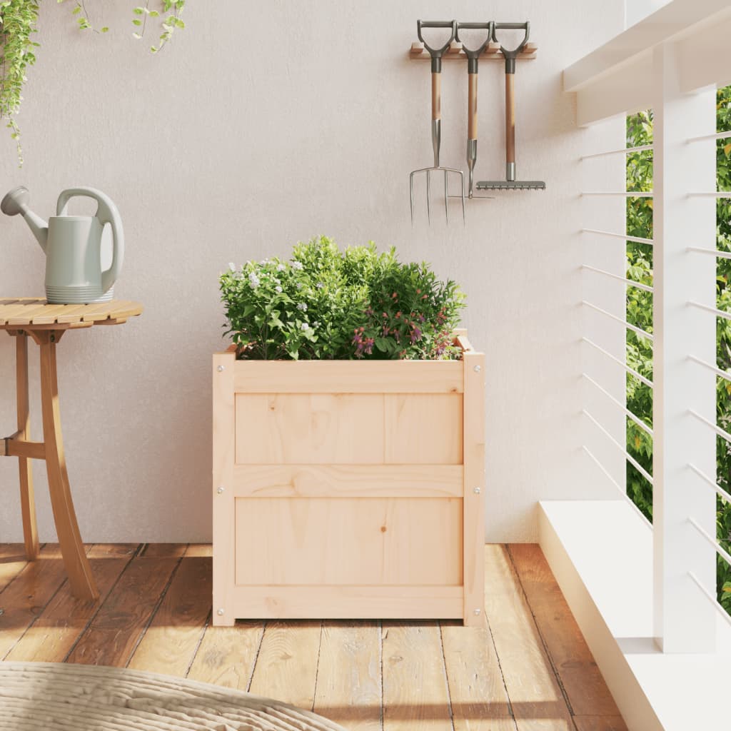 VidaXL plantekasse 50x50x50 cm massivt fyrretræ