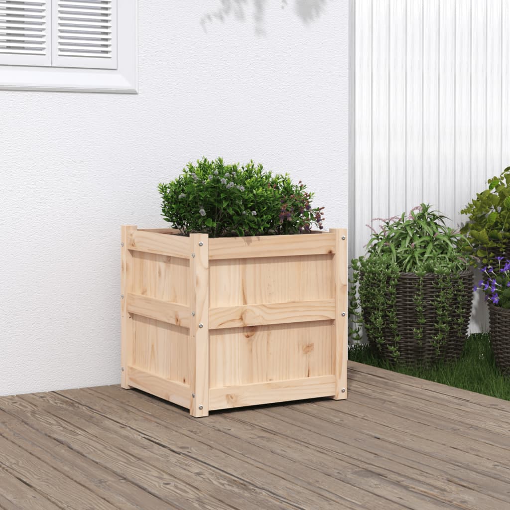 VidaXL plantekasse 50x50x50 cm massivt fyrretræ