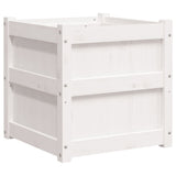 Vidaxx plantekasse 50x50x50 cm massiv fyrretræ hvid