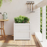 Vidaxx plantekasse 50x50x50 cm massiv fyrretræ hvid